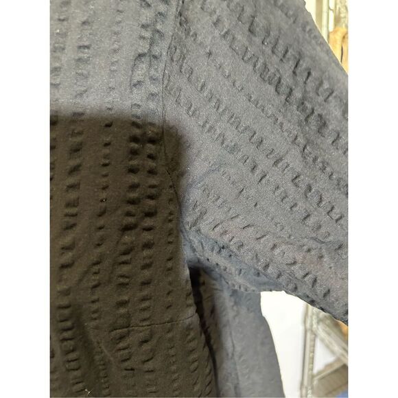 A new day Black tiered black waffle look roomy mini dress. Size M. New no tags - Picture 3 of 4